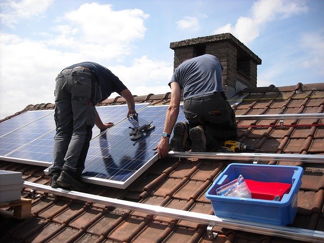 Installing solar panels on tile roof